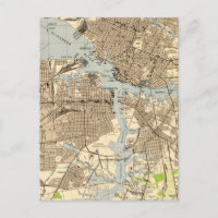 Mapa vintage de Norfolk y Portsmouth Virginia (194