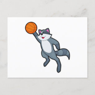Postal Mapache como jugador de baloncesto con baloncesto