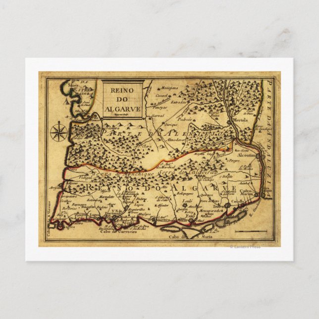 Postal MapaPanorámicoDePortugalPortugal (Anverso)