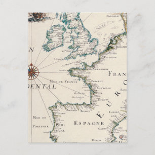 Postal Mapas antiguos del WorldMap de EuropeMatthaus 11