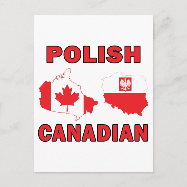 Postal Mapas canadienses polacos (Anverso)