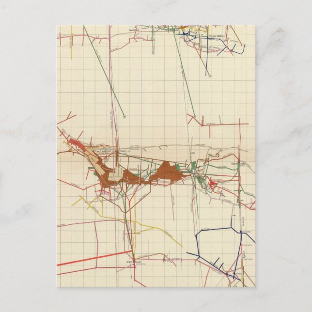 Postal Mapas de minas Comstock Número III (Anverso)