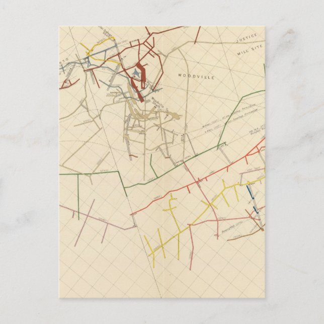 Postal Mapas de minas Comstock Número VIII (Anverso)