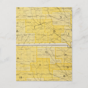 Postal Mapas estatales de Iowa