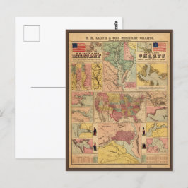 Postal Mapas estratégicos militares de la guerra civil vi