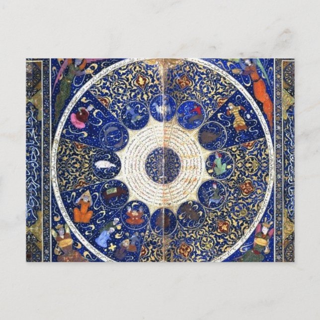 Postal Mapas y constelaciones astronómicas vintage (Anverso)