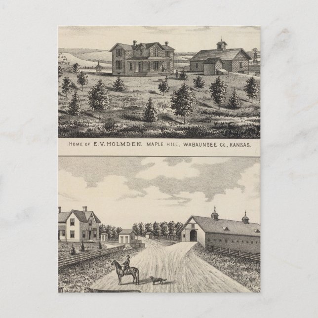 Postal Maple Hilland Silver Spring Ranch, Kansas (Anverso)