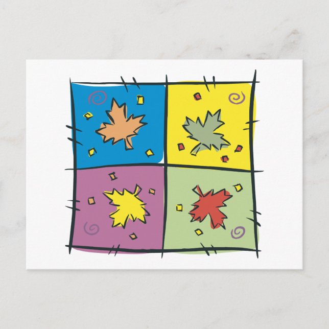 Postal Maple Leaf Pop Art (Anverso)