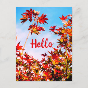 Postal Maple (texto de Personalizable)