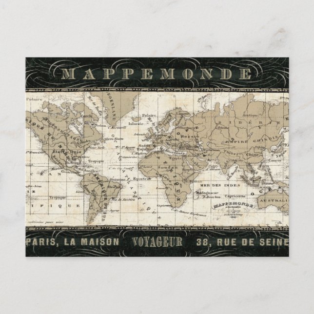 Postal Mappemonde (Anverso)
