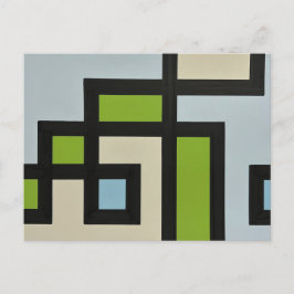 Postal 【mapper #3】ポストカード 抽象画 モダン レトロ