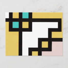 Postal 【mapper #4】ポストカード 抽象画 モダン レトロ