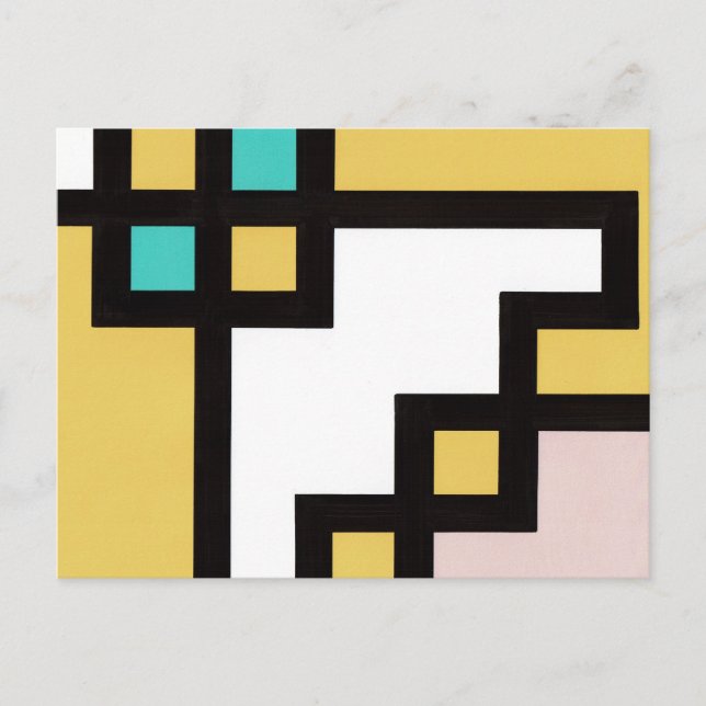 Postal 【mapper #4】ポストカード 抽象画　モダン　レトロ  (Anverso)