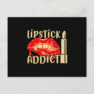 Postal Maquillaje - Adicta al lápiz labial