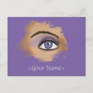 Postal Maquillaje de ojos morados