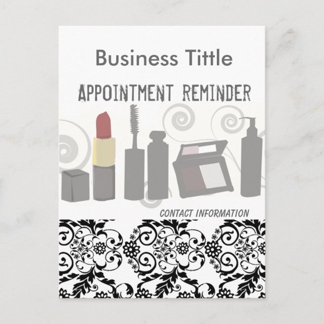 Postal Maquillaje profesional de la moda de la belleza de (Anverso)