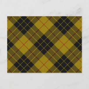 Postal Maquillaje tartán amarillo chapa