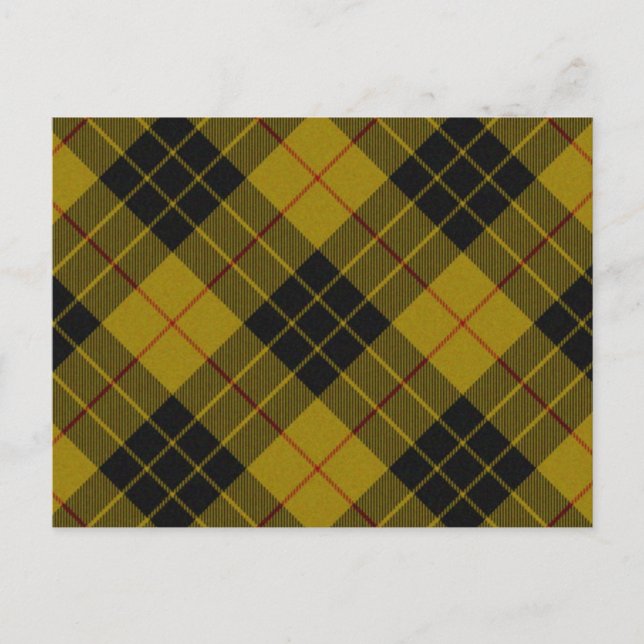 Postal Maquillaje tartán amarillo chapa (Anverso)