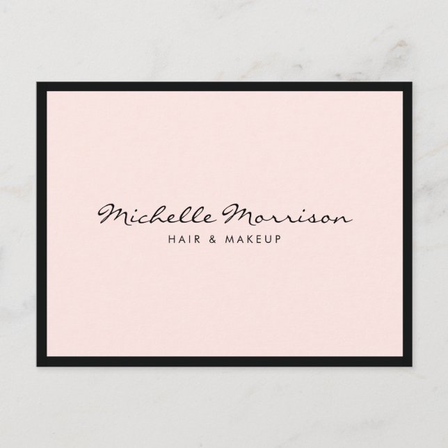 Postal Maquillaje y Belleza Rosa Vintage (Anverso)