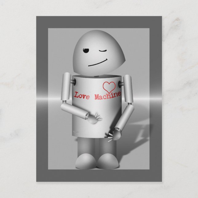 Postal Máquina de amor (Lil' Robo-x9) (Anverso)