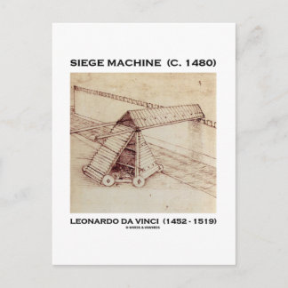 Postal Máquina de asedio (C. 1480) Leonardo da Vinci