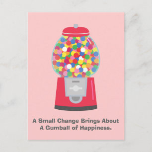 Postal Máquina de Chicles Colorida con Frase de Castigo s