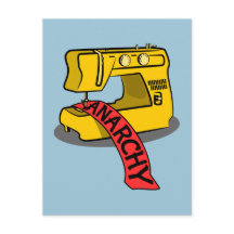 Máquina de coser amarilla de la anarquía