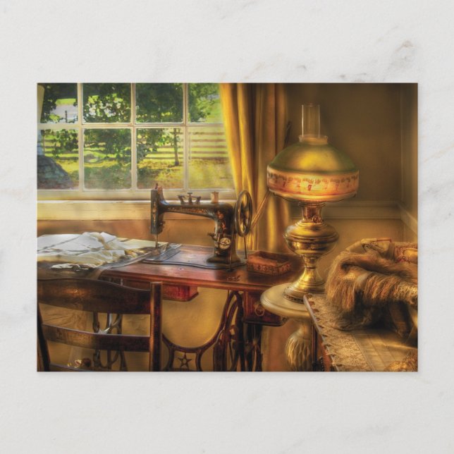 Postal Máquina de coser - Máquina de coser doméstica (Anverso)