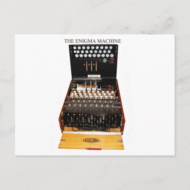 Postal Máquina de época Enigma códigos secretos militares (Anverso)