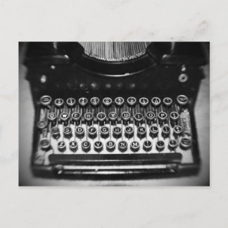 Postal Máquina de escribir blanco y negro