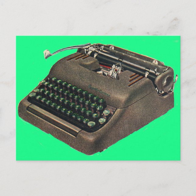 Postal máquina de escribir Smith Corona de principios de  (Anverso)