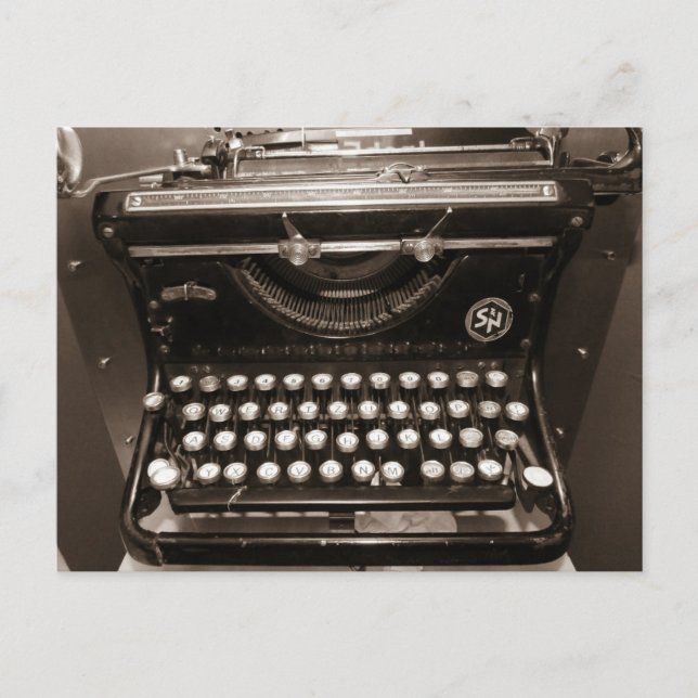 Postal Máquina de la máquina de escribir (Anverso)