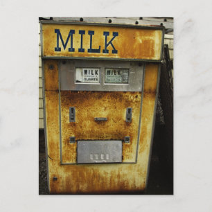 Postal Máquina de leche antigua