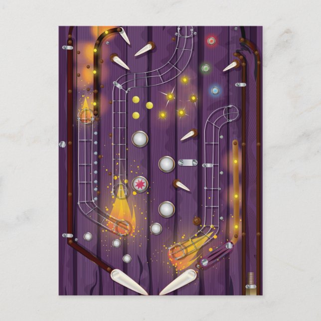 Postal Máquina de Pinball (Anverso)
