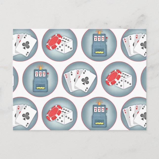 Postal Máquina de ranura para cartas de juegos de casino  (Anverso)