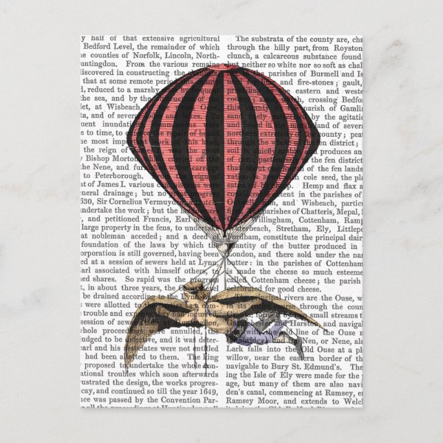 Postal Máquina Voladora de Vintage (Anverso)