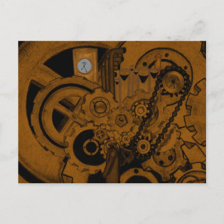 Postal Maquinaria de Steampunk (cobre)