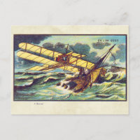 Máquinas voladoras futuristas vintage de color art
