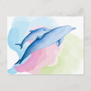 Postal Mar asombroso con delfines