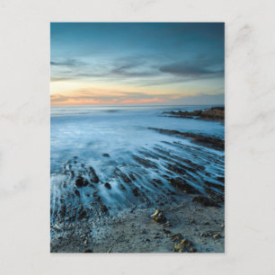 Postal Mar azul al atardecer, California