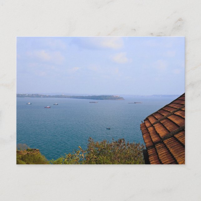 Postal Mar azul de Goa, India (Anverso)