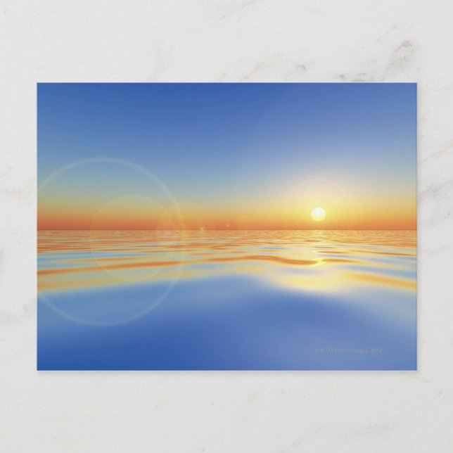 Postal Mar con sol (Anverso)