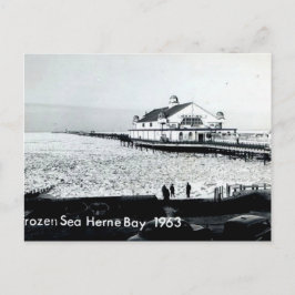 Postal Mar congelado en la bahía de Herne - Kent -1963