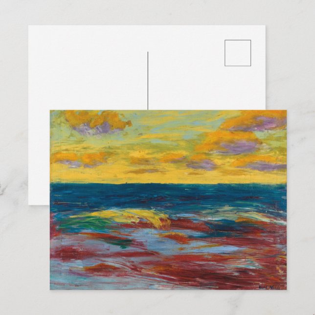 Postal Mar de Alsen | Emil Nolde | (Anverso / Reverso)