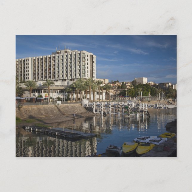 Postal Mar de Galilea-Lago Tiberias frente al mar, amanec (Anverso)