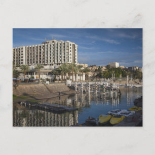 Postal Mar de Galilea-Lago Tiberias frente al mar, amanec