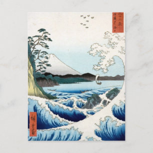 Postal Mar de Hiroshige y Monte Fuji