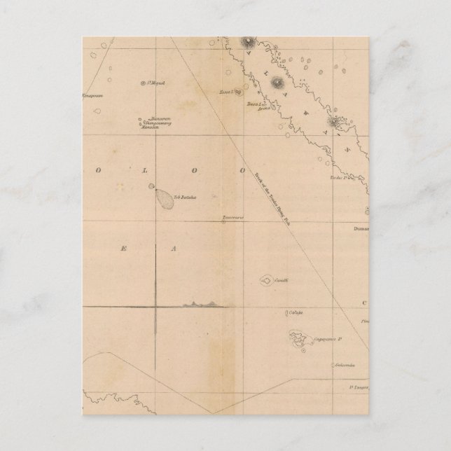 Postal Mar de Sooloo, Archipiélago, Filipinas (Anverso)