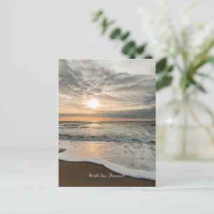 Postal Mar del Norte, Dinamarca pintoresca puesta de sol,