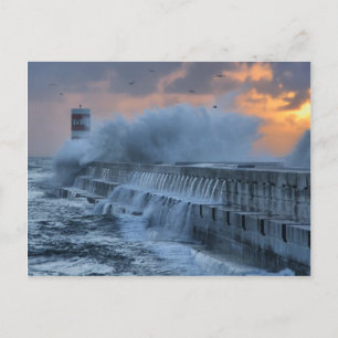 Postal Mar duro en Oporto, Portugal